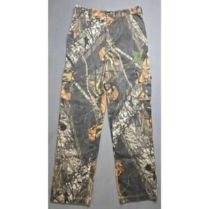 Field Staff Camo Cargo Pants Youth‎ XL Mossy Oak Break Up 30x30 Adjustable Hunt